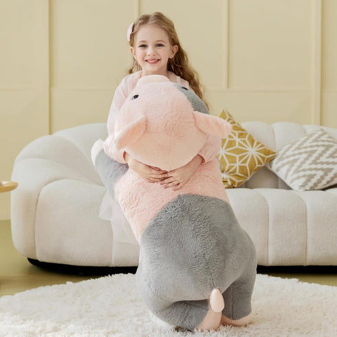 IKASA Giant Fragrant Pig Stuffed Animal Plush Toy, 30" Jumbo Soft Toy, Cute Fluffy Oversized Plushie for Kids