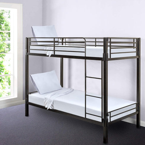 Gilbins 30" 75"x8 Set 4 2 Cot Size x Sheet Piece Fitted Flat Pillowcases, Made of Cotton, Perfect for Camp Bunk