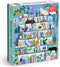 Galison Purrfect Nook – 1000 Piece Jigsaw Puzzle Featuring Artwork of a Cozy Shelf for Cat Lovers