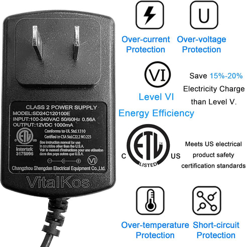12V Battery Charger for Kids Power Wheel, Upgrade Adaptor for Best Choice Products, Jeep Paw Patrol Truck & Bumper Car