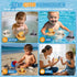 3 3 2-4 Bath Pool Toys for Toddler, Stacking Toy with Boat Sensory Finger Puppets, Toddler Toys Gifts for Year Old Boy