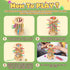 3-6 Montessori Wooden Board Game for Kids Years - Educational Learning Toy with Colorful Sticks, Dice& Balls - Fine