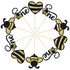 Gyufise 24Pcs Bumble Bee Cupcake Toppers, Heart Bumble Bee Cake Decorations for 1st Birthday Baby Shower Party Supplies