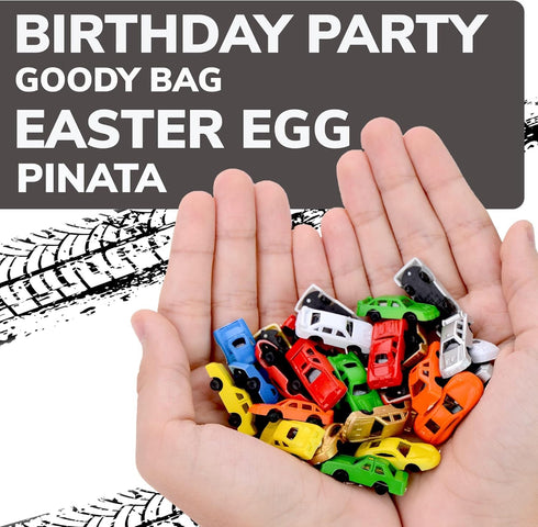 Mini Cars for Kids - 25 Pcs Plastic Car Toys Bulk for Easter Egg Fillers, Party Favors, Classroom Prizes