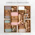 BoxLux Newborn Baby Gift Box with Bamboo Muslin Swaddle Blanket, Wood Rattle Toy and Wool Brush, Welcome Box for Baby