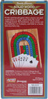 Family Classics Cribbage - Solid Wood Continuous 3 Track Board with Built-In Storage for Pegs