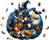 Wooden Jigsaw Puzzles, Unique Shape Halloween Pumpkin, Wooden Puzzles for Adults & Kids, Family Gifts