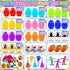 200 KissFuture PCS Prefilled Easter Eggs with Toys Inside, Easter Eggs Filled for Egg Hunt, Easter Basket Stuffers