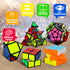 STEAM Life Speed Cube Set, 5 Pack Magic Cube Bundle for Kids & Adults, Includes 3x3, 2x2, Pyramid, Megaminx