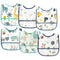6Pcs Baby Bibs for Feeding Toddler Eating Bibs with Crumb Catcher Pocket