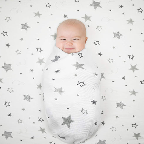 TL Care 100% Natural Cotton Fitted Mini Crib Sheet 38" x 24" - Soft & Breathable, Fits Pack N Play Mattresses