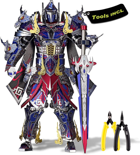 Piececool 3D Metal Puzzles - The Titan Figure Mecha Model Building Kits with DIY Tools, Brain Teaser Puzzle Gifts for