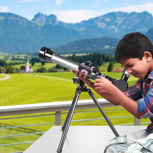 ArtCreativity 3 (20x, 30x, 40x) 3+ Kids Telescope for Beginners with Tripod Stand & Eyepieces | Educational Astronomy