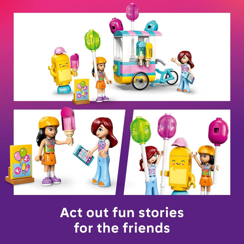 Set 6+ 42692 LEGO Friends Ice Cream & Balloon Stand Building Toy for Girls & Boys - Pretend Play for Kids, Ages