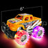 ArtCreativity Light Up Monster Truck Set - 2, 6 Inch Trucks with Flashing LED Tires, Best Gift for Kids