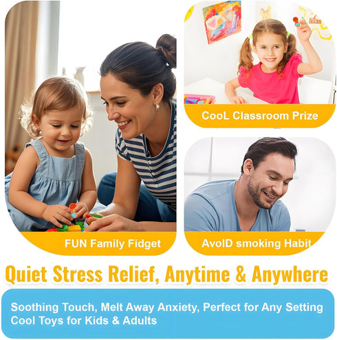 AOSTEONG (6pcs) Fidget Toys Adults, Sensory Toys for Kids with Autism, Anxiety Relief Items for ADHD Stress Relief
