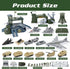 Set 13 XDUOYJOY Military Base Toy, Army Toys with Vehicles Airplane Tank Trucks Helicopter Fighter Jet, Play Mat