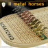11 4 2 Jyquorp Horse Race Board Game Racing Game Thickened Solid Wood with Luxurious Durable Classic Metal Horses