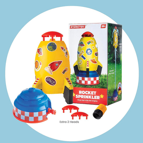 Water Rocket Launcher for Kids - Sprinkler Rocket & Splash Fun Outdoor Toys for Toddlers, Summer Backyard Activities