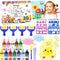 MuseLuxe 45PCS Kids Washable Finger Paint Kit,12 Colors Non Toxic Finger Paints,Art Painting