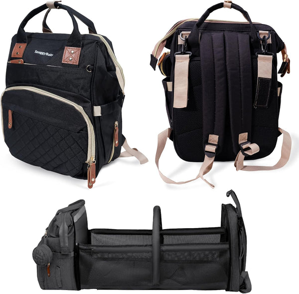 SnuggyBaby. SNUGGY BABY Diaper Bag with Changing Station, Diaper Backpack with Changing Pad,