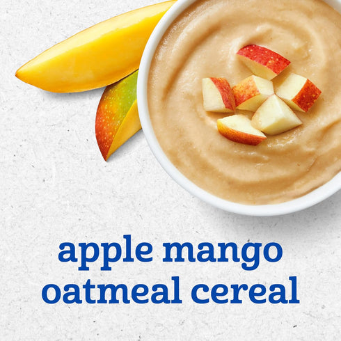2 16PK Gerber Stage Baby Food, Apple Mango Oatmeal Cereal Puree Tubs, Baby Cereal