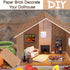 Furbeko 35 Pcs Miniature Dollhouse Wallpaper Self-Adhesive Mini DIY Floorboards Wall Paper Real Life DIY Decoration