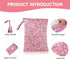 (Chrysanthemum,2 Pack) wegreeco Wet Dry Bag for Baby Swimsuit, Small Wet Dry Bag for Clothes Diaper and Breast Pump