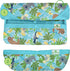 12-24mo Snap & Go Easy-wear Long Sleeve Bib Aqua Dinosaurs