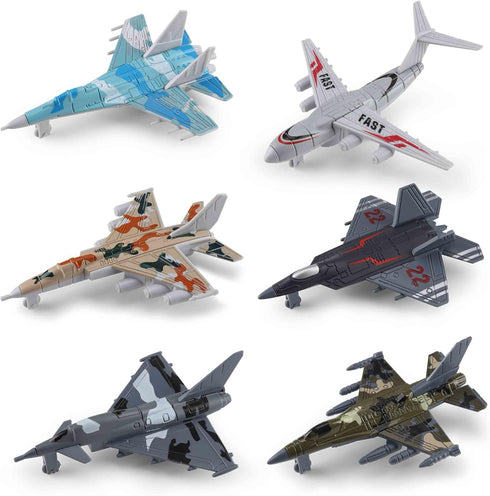 Generic 6-Pack Plane Toys Airplane Mini Fighter Jets Set for Kids Small Military