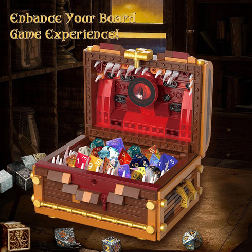 Sets, 3 Sets. Sets, 531pcs Mavo brix Mimic Chest Building Monster Dice Storage Box that Holds Up to Polyhedral Dice