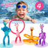 Telescopic Suction Cup Giraffe Toy, 4 Packs Pop Tubes Giraffe Fidget Toys, Educational Sensory Toy for Toddlers Travel