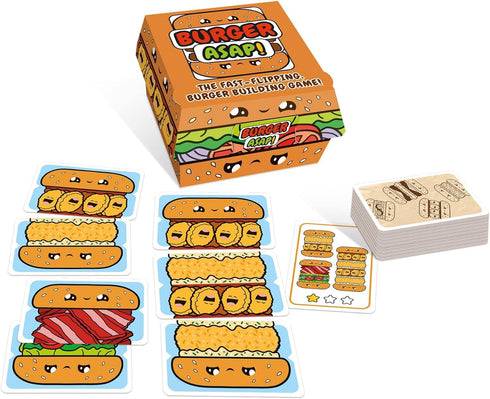 Blue Orange Games Burger ASAP! Card Game - Family or Kids Speed Matching Party Game for 2 to 5 Players. Recommended for Ages 7 & Up.