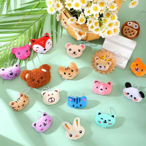 Sumind 42 Pcs Mini Plush Animals Toys Set - Cute Small Stuffed Animal Keychain Decorations for Parties