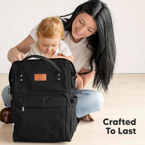 Backpack Backpack KeaBabies Baby Diaper Bag - Large Baby Bag for Boys, Girls, Waterproof Multi Function Travel Diaper