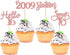 Gyufise 24 Pack Rose Gold Glitter 16th Birthday Cupcake Toppers, Hello Sweet 16 Sixteen Since 2009 Cake Decorations