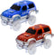 PicassoTiles 2pcs Magnetic Toy Car Set, Compatible with Magnet Race Track, Educational Construction Kits