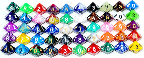 50-Pack D6 D12 D20 6 12 20 (D10, SmartDealsPro Sided Dice Polyhedral Dice with Pouch for DND RPG MTG Table Game Mix