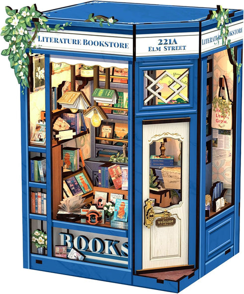 Cutefun Book Nook Kit - DIY Miniature Dollhouse Kit for Adults and