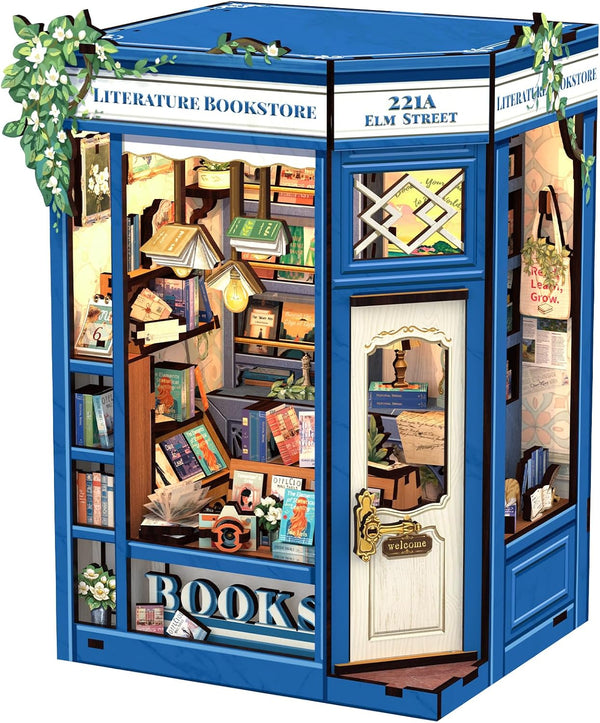 Cutefun Book Nook Kit - DIY Miniature Dollhouse Kit for Adults and