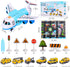 iHaHa Spray Airplane Toys for Boys and Girls, Large Cargo Airplane with 6 Construction Vehicles and Play Mat