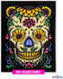 Stuff2Color Sugar Skulls Fuzzy Velvet Halloween Coloring Posters, 6 Pack for Day of The Dead Activity