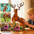 2-in-1 Set 1367 6+ MENTOJOY Magical Unicorn & Deer Building Pieces Flower Base Fantasy Animal Model, Educational stem