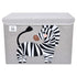 CLCROBD Foldable Large Kids Toy Chest with Flip-Top Lid, Collapsible Fabric Storage Organizer for Toddler Nursery, Zebra