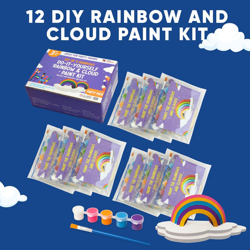 Set 12 Set 6-8, 8-12 CRAFTY HAPPITOYS of DIY Rainbow Craft Painting - Easter Gift Craft for Kids Years Old - Fun Craft