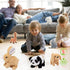 7'' Hopearl Hopping Rabbit Interactive Electronic Pet Plush Bunny Toy with Sounds and Movements Animated Walking Wiggle