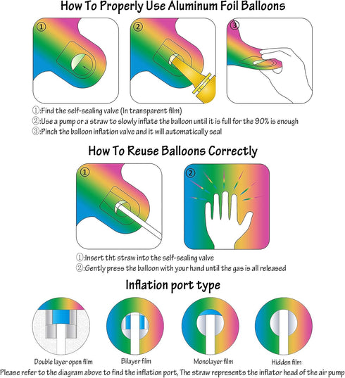 40 Inch Rainbow Digit Helium Foil Birthday Party Balloons (Dark Rainbow 5)