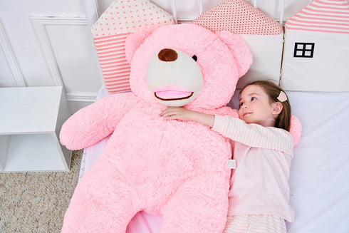 IKASA Giant Teddy Bear Plush Toy - Stuffed Animals (Pink, 39 inches)