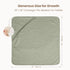 2-Pack 100% 32" 32") Konssy Muslin Hooded Baby Towels, Cotton, Ultra-Soft & Absorbent Baby Bath Towels with Hood