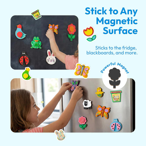 12 JOYIN Wooden Magnet Creativity Arts & Crafts Painting Kit for Kids, Decorate Your Own Painting Gift for Halloween